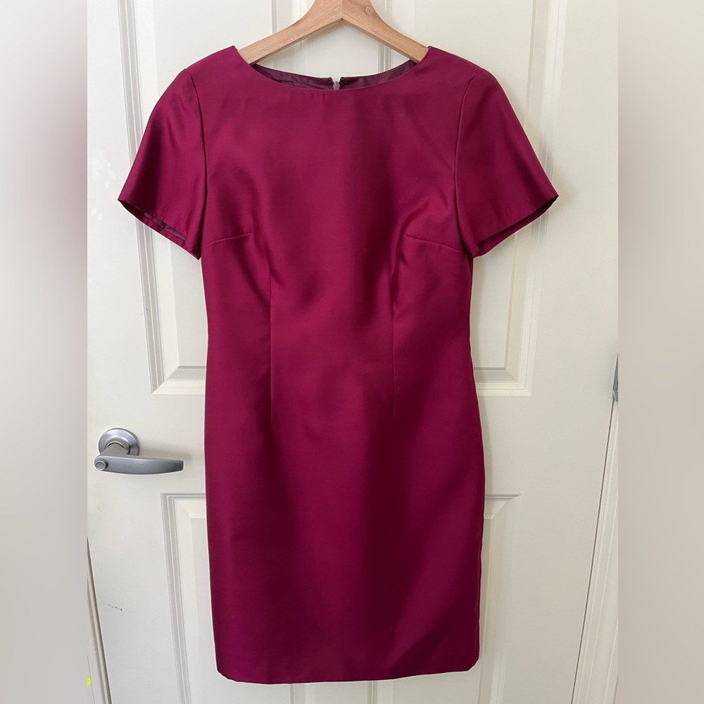 Talbots silk dress in Mulberry/magenta EUC